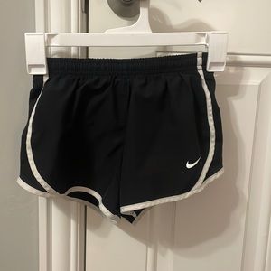 black Nike athletic shorts
